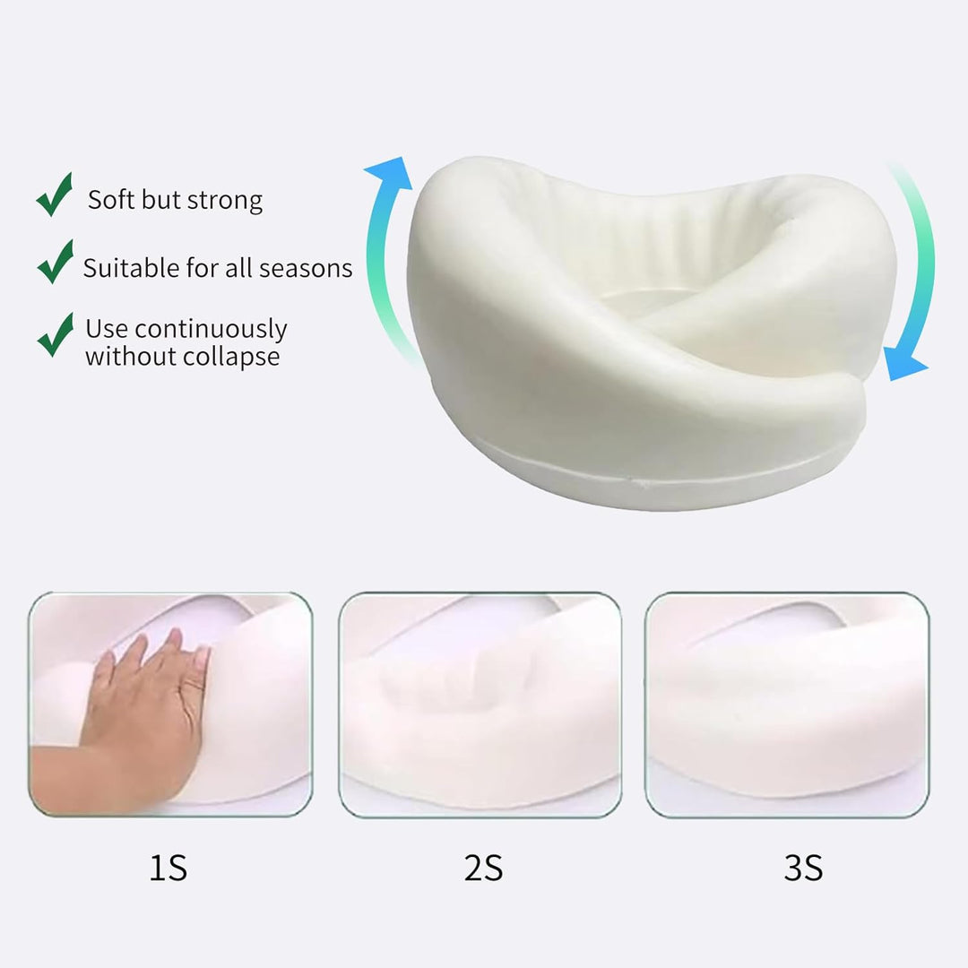 Ergonomic Travel Neck Pillow – Memory Foam Support for Airplane &amp; Car