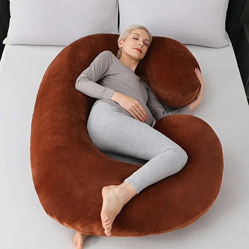 Vepine C-Shaped Support Pillow | Soft Contoured Design for Full-Body Relaxation