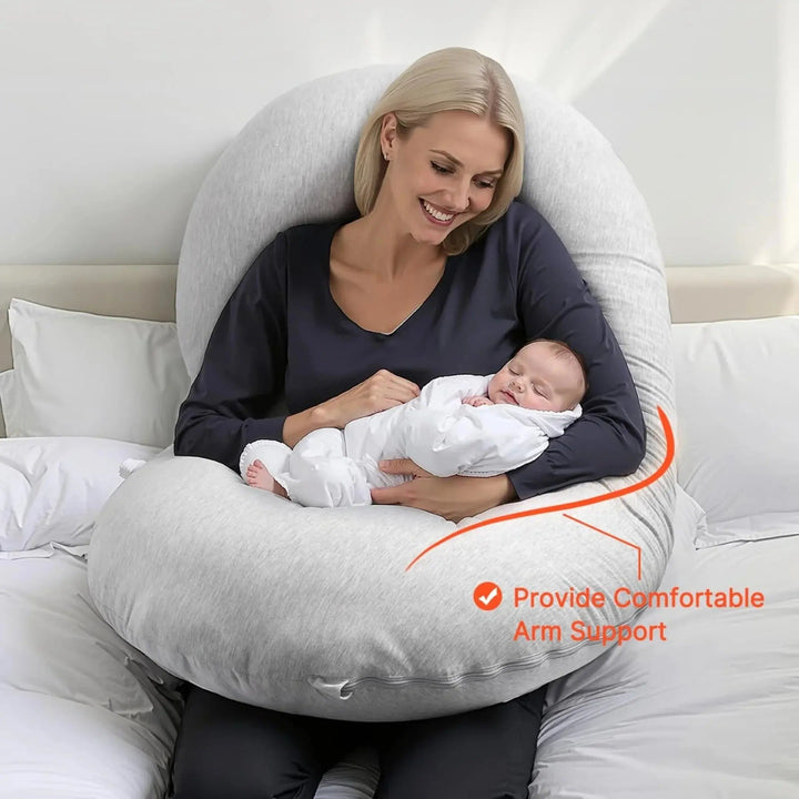 Vepine C-Shaped Support Pillow | Soft Contoured Design for Full-Body Relaxation
