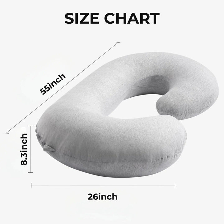 Vepine C-Shaped Support Pillow | Soft Contoured Design for Full-Body Relaxation