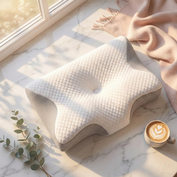 Cervical Pillow | Orthopedic Neck Support Pillow with Contoured Design | Pain Relief for Better Sleep