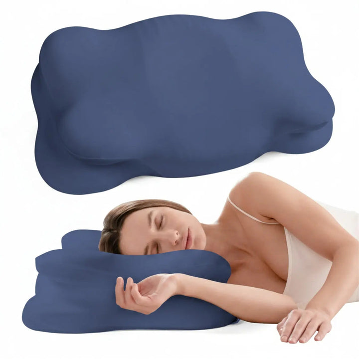 Vepine Cloud Alignment Pillow | Adjustable Fill &amp; Dual Height Design for Personalized Sleep Comfort