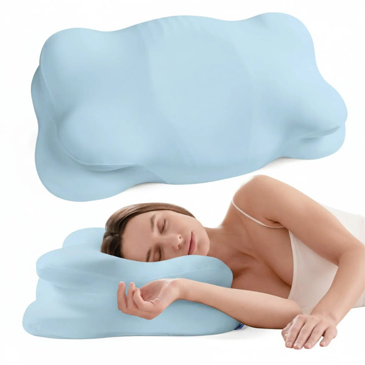 Vepine Cloud Alignment Pillow | Adjustable Fill &amp; Dual Height Design for Personalized Sleep Comfort