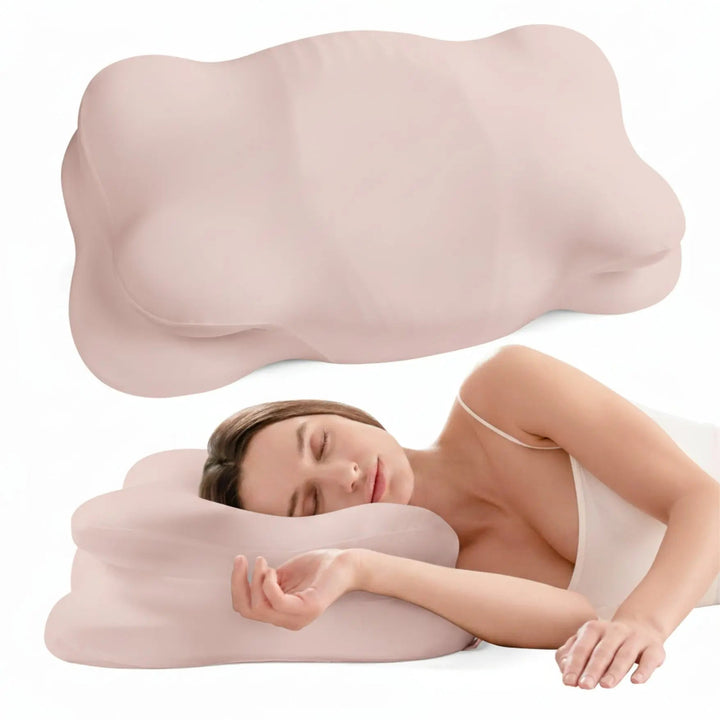 Vepine Cloud Alignment Pillow | Adjustable Fill &amp; Dual Height Design for Personalized Sleep Comfort