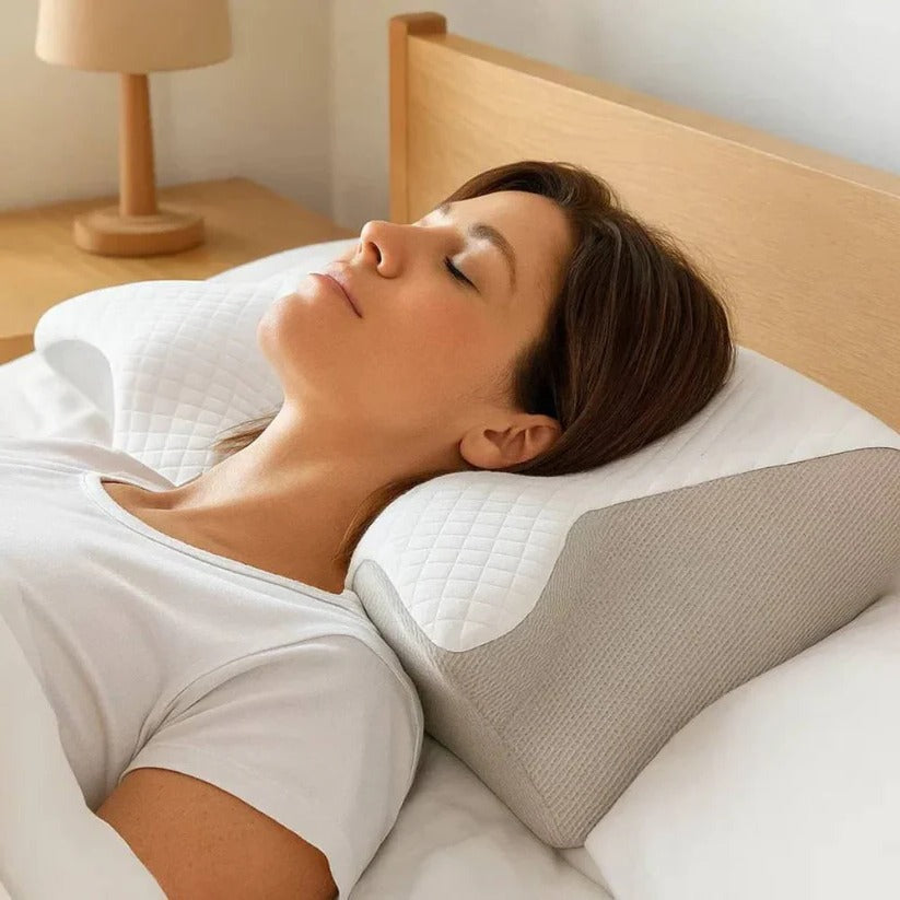 ComfortEase | Ergonomic Neck Support Pillow with Adaptive Foam for All Sleep Styles