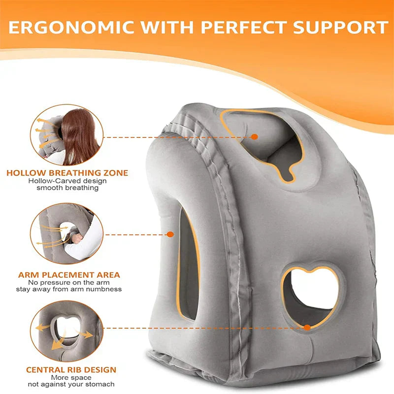 ComfortRest | Ergonomic Travel Pillow for Neck &amp; Head with 45° Angle Support | Compact Design for Ultimate Comfort
