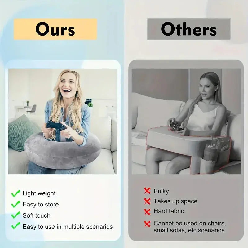 Vepine Comfort Haven | Reading Pillow with Arms for Ultimate Relaxation | U-Shape Design for Reading and Crafting