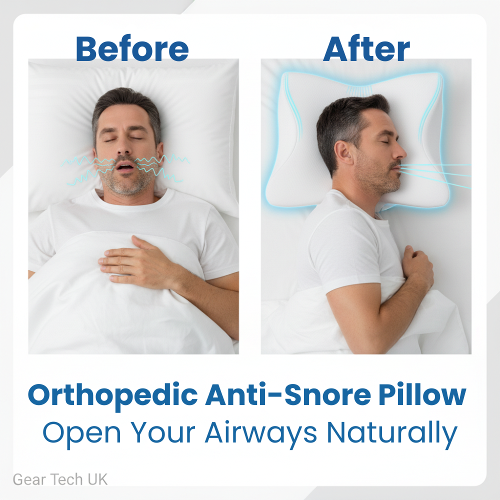 Comfort Sleep | Anti-Snore Memory Foam Pillow with Ergonomic Design | Breathable Support for Restful Nights