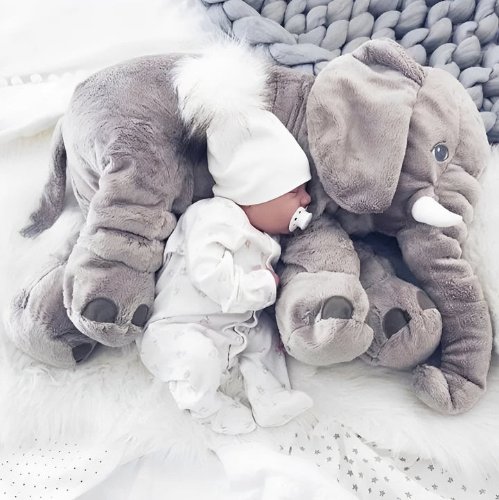 Cozy Elephant | Infant Cuddle Pillow with Supportive Backrest | Plush Comfort for Sleep and Play