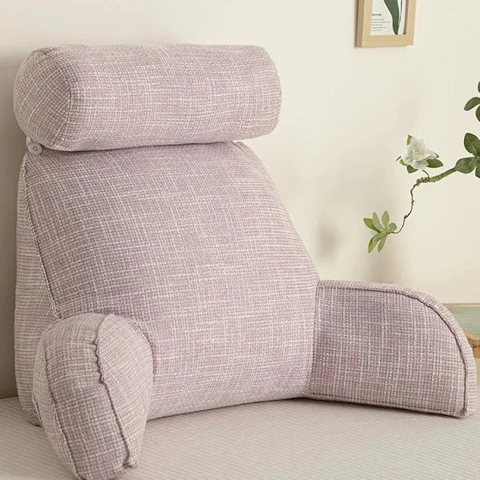 Deluxe Backrest Pillow With Arms &amp; Adjustable Headrest