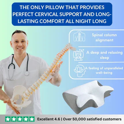 Cervical Memory Foam Pillow – Restorative Sleep Without Pain