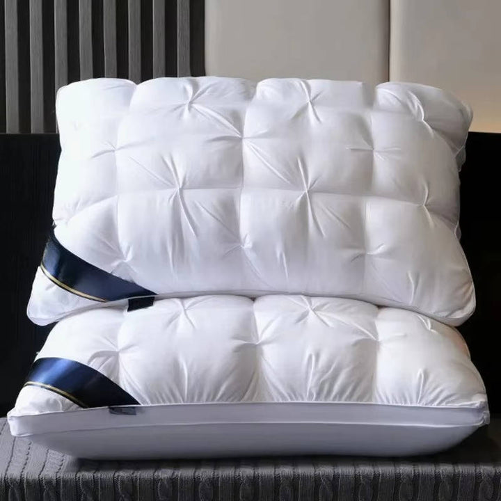 Soft Quilted Bed Pillows Microfiber Fill for Side Sleepers, 2 Pack