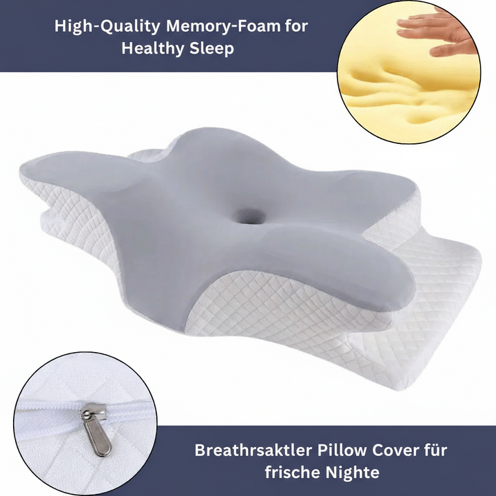 GESUNDPUR PILLOW - Orthopaedic memory foam pillow for neck &amp; shoulder pain relief