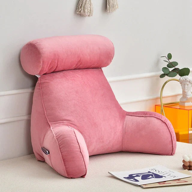 Upright Reading Pillow – Bed Rest Cushion with Arm Support