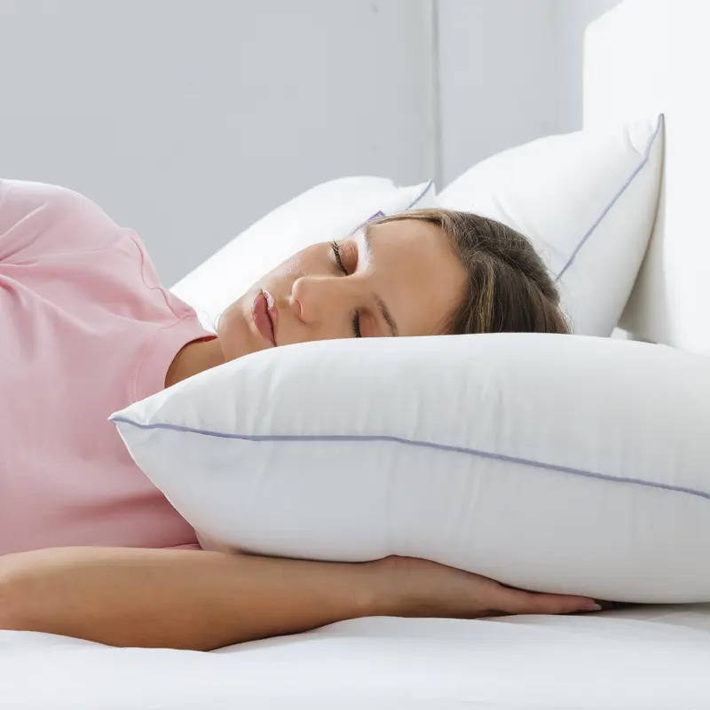 Water-Resistant and Stain Resistant Pillow, Soft Down Alternative Bed Pillow, Machine Washable Breathable Pillow