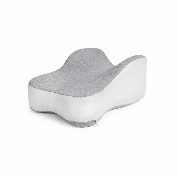 Memory Foam Knee Pillow with Half Moon Contour and Washable Cover