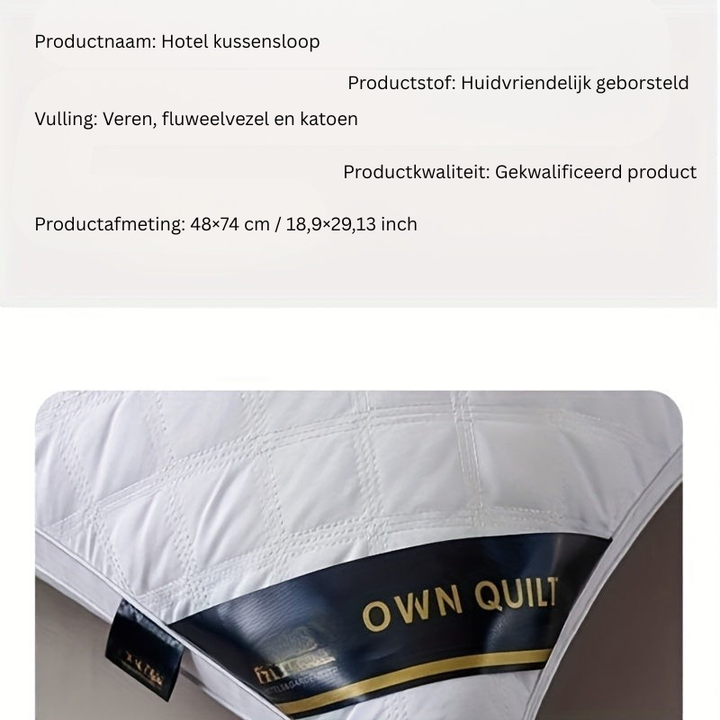 Hotel Comfort Pillow Set - 2 Hypoallergenic 3D Pillows