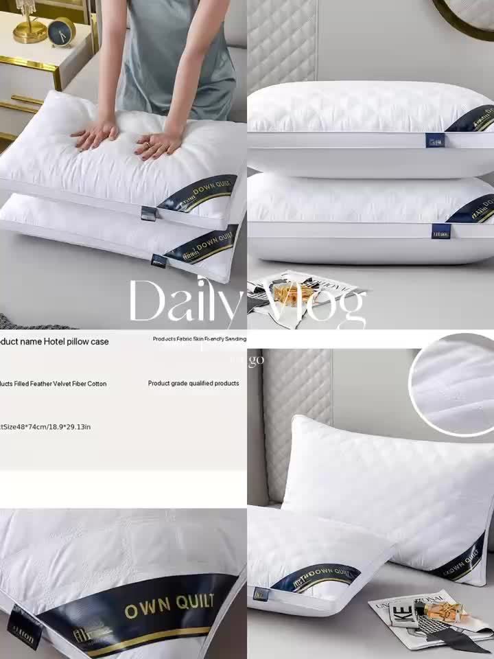 Hotel Comfort Pillow Set - 2 Hypoallergenic 3D Pillows