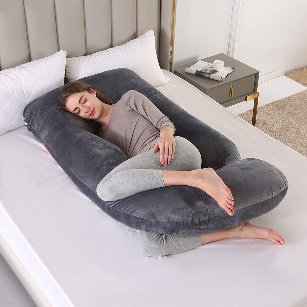 U-Shaped Full Body Pillow for Back, Belly &amp; Shoulder Support