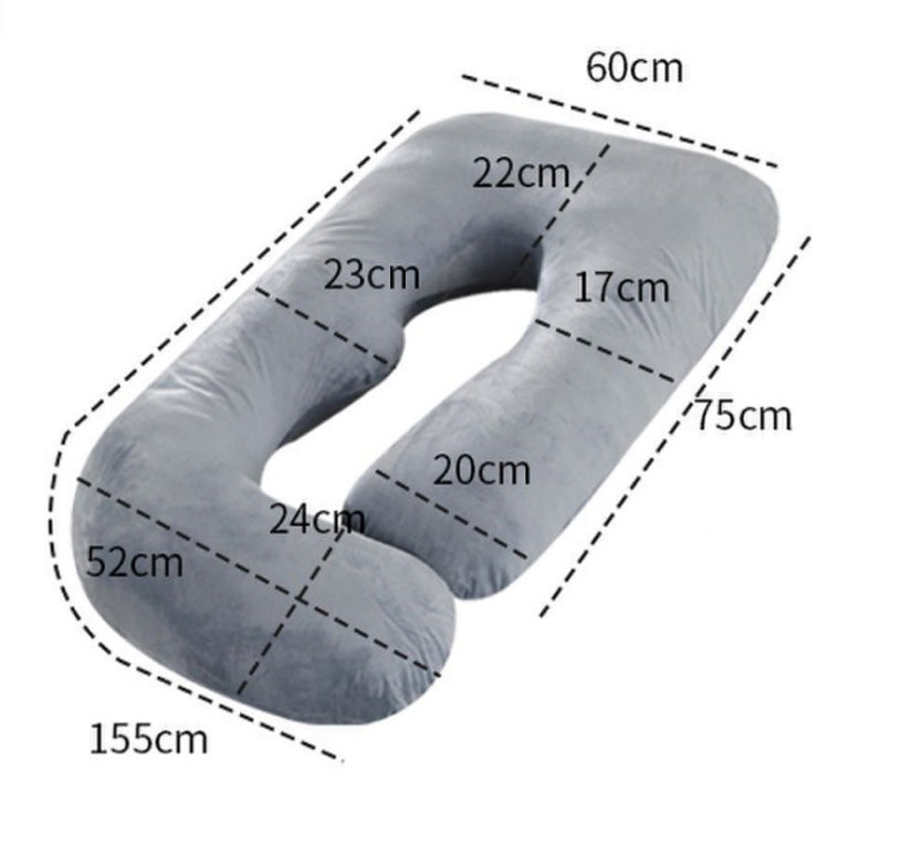 U-Shaped Pregnancy Pillow – Full Body Support for Back, Belly, and Shoulders