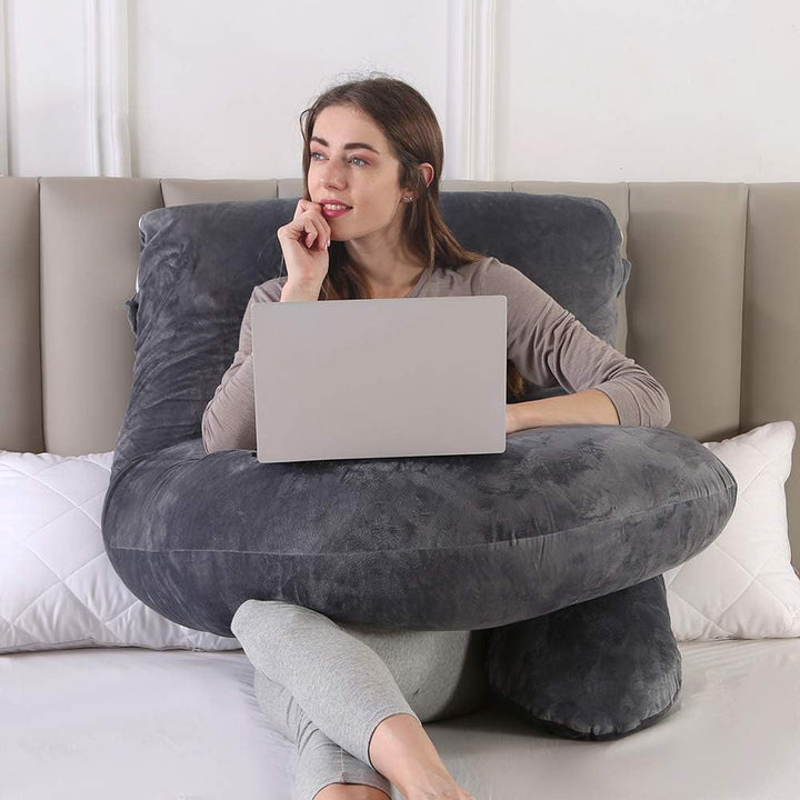 U-Shaped Pregnancy Pillow – Full Body Support for Back, Belly, and Shoulders