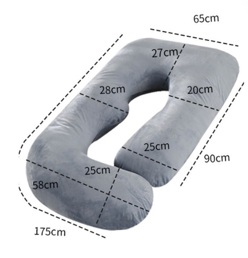 U-Shaped Full Body Pillow for Back, Belly &amp; Shoulder Support