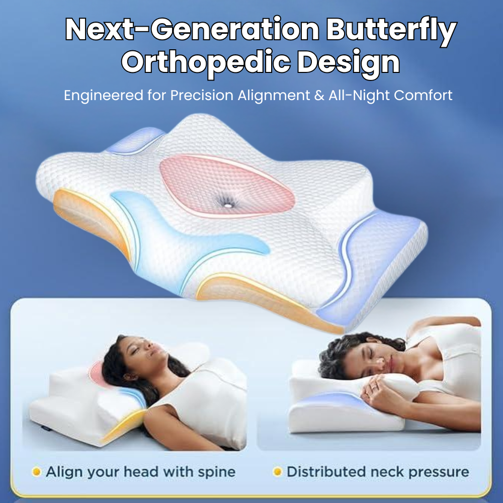 Wearclo | Ergonomic Sleep Support Pillow | Neck &amp; Head Alignment | Memory Foam