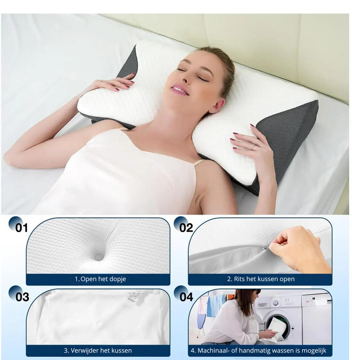 Wearclo | Ergonomic Contoured Pillow for Neck Pain Relief
